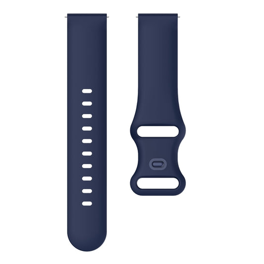 20mm For Samsung Galaxy Watch Active 3 41mm Butterfly Buckle Silicone Watch Band(Midnight Blue) by buy2fix