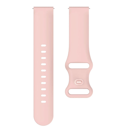 22mm For Samsung Galaxy Watch Active 3 45mm Butterfly Buckle Silicone Watch Band(Pink) by buy2fix