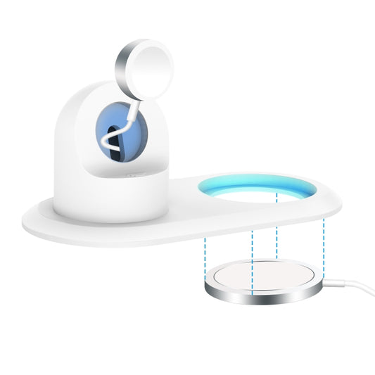 2 In 1 Multi-function Magsafe Charging Stand Holder for Apple Watch / iPhone(White) by buy2fix