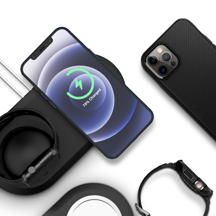 2 In 1 Multi-function Magsafe Charging Stand Holder for Apple Watch / iPhone(Black) by buy2fix