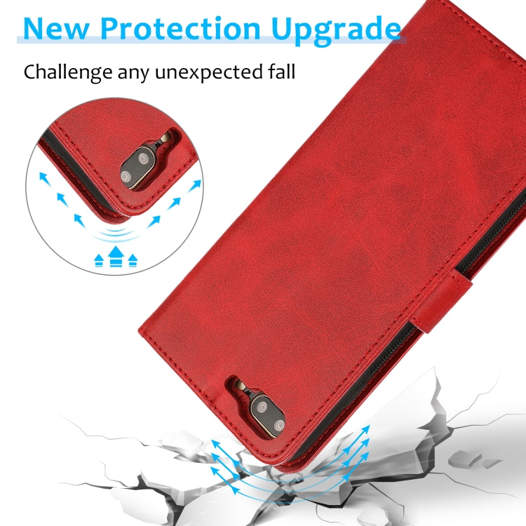 Calf Texture 2 in 1 Detachable Magnetic Back Cover Horizontal Flip Leather Case with Holder & Card Slots & Wallet & Photo Frame For iPhone 8 Plus / 7 Plus(Red) by buy2fix