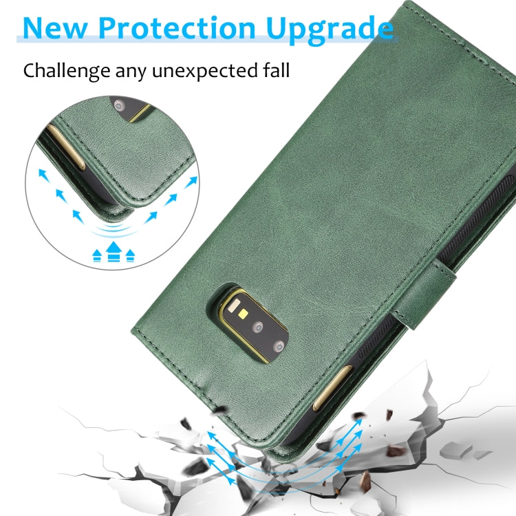 For Samsung Galaxy S10e Calf Texture 2 in 1 Detachable Magnetic Back Cover Horizontal Flip Leather Case with Holder & Card Slots & Wallet & Photo Frame(Green) by buy2fix