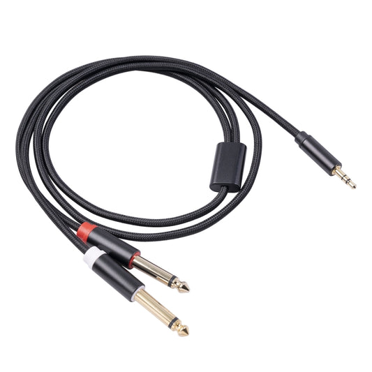 3683 3.5mm Male to Dual 6.35mm Male Audio Cable, Cable Length:1m(Black) by buy2fix