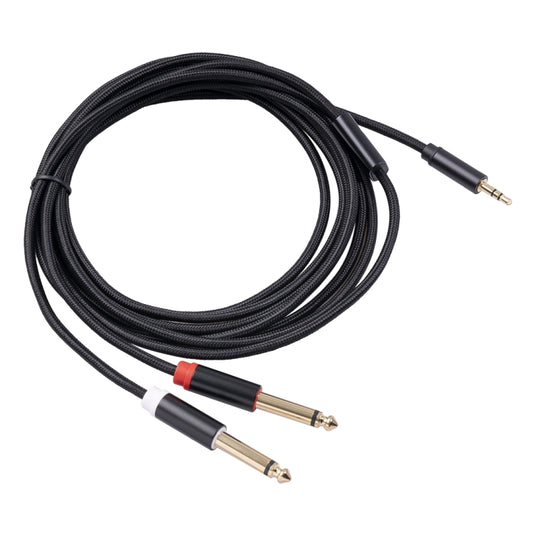 3683 3.5mm Male to Dual 6.35mm Male Audio Cable, Cable Length:3m(Black) by buy2fix
