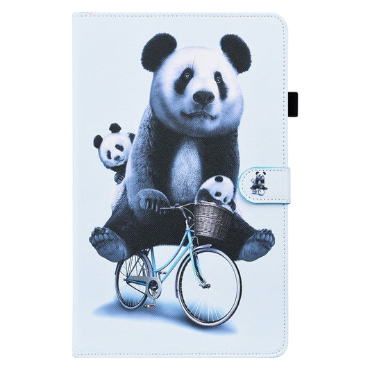 For Amazon Fire HD 10 2019 Animal Pattern Horizontal Flip Leather Case with Holder & Card Slots & Photo Frame & Sleep / Wake-up Function(Cycling Panda) by buy2fix