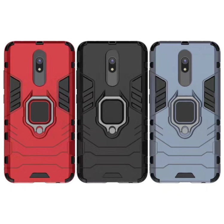 For Xiaomi Redmi 8 / 8A Shockproof PC + TPU Case with Magnetic Ring Holder(Navy) by buy2fix