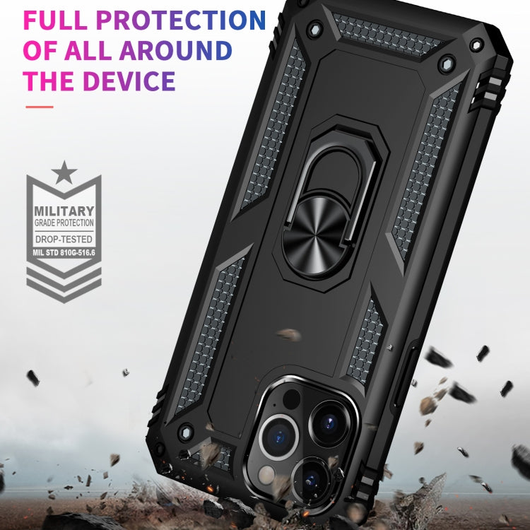 For iPhone 13 Pro Shockproof TPU + PC Protective Case with 360 Degree Rotating Holder (Black) by buy2fix
