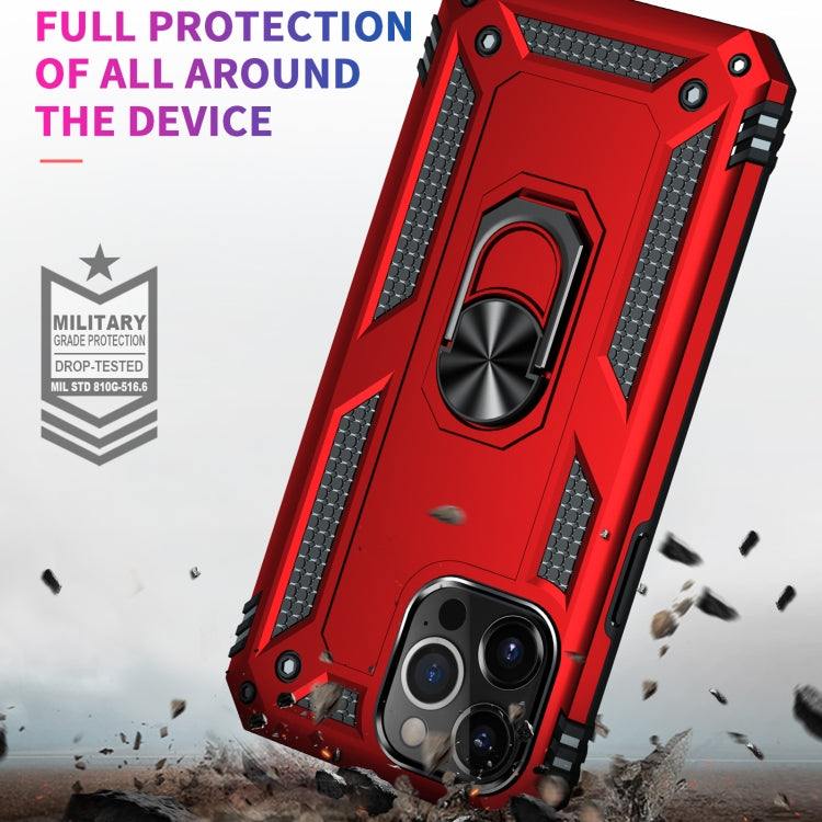 For iPhone 13 Pro Shockproof TPU + PC Protective Case with 360 Degree Rotating Holder (Red) by buy2fix