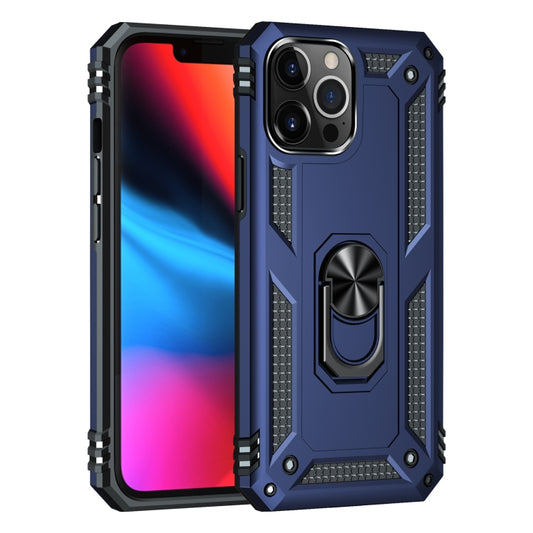 For iPhone 13 Pro Shockproof TPU + PC Protective Case with 360 Degree Rotating Holder (Blue) by buy2fix