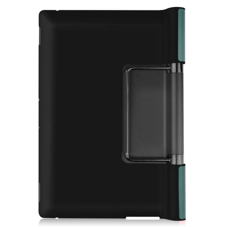 For Lenovo Yoga Pad Pro 13 inch YF K606F Custer Texture Horizontal Flip PU Leather Case with Holder(Dark Green) by buy2fix