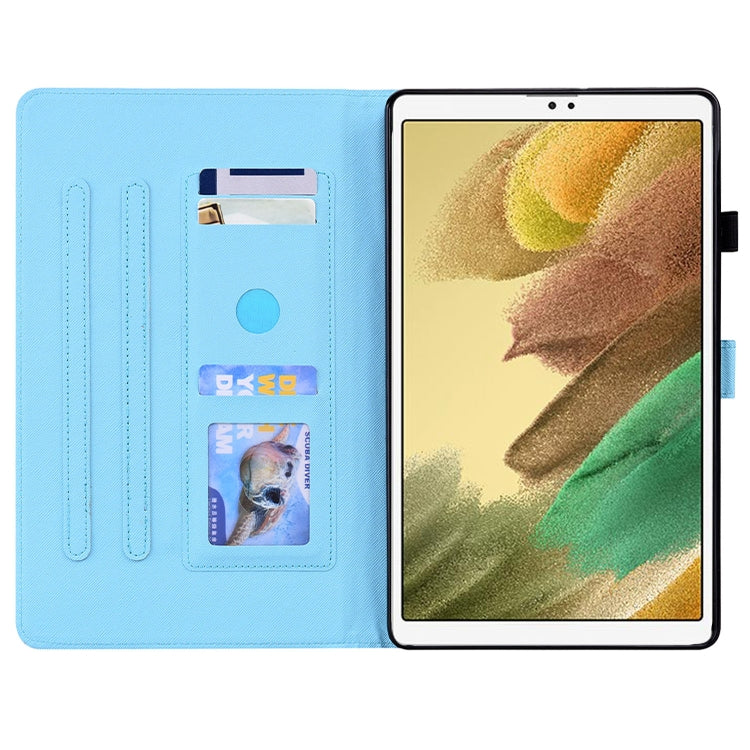 For Samsung Galaxy Tab A7 Lite 8.7 SM-T220 / SM-T225 Animal Pattern Horizontal Flip Leather Case with Holder & Card Slots & Photo Frame(Little Flower Dog) by buy2fix