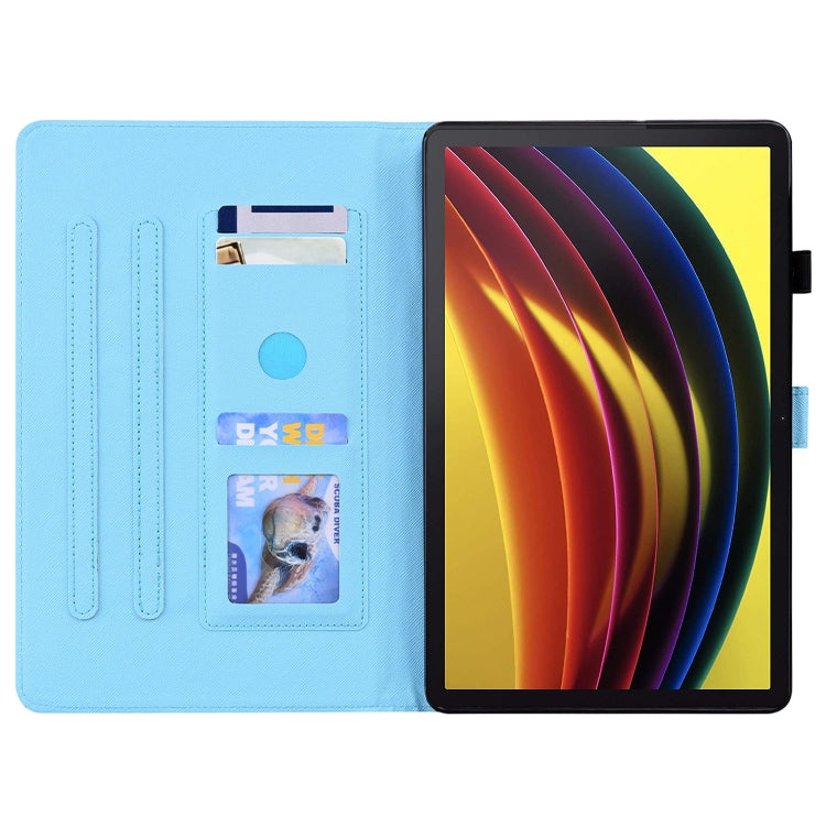 For Lenovo Tab P11 TB-J606F Animal Pattern Horizontal Flip Leather Case with Holder & Card Slots & Photo Frame(Little Flower Dog) by buy2fix