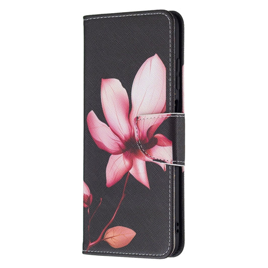 For Samsung Galaxy A03s 164mm Colored Drawing Pattern Horizontal Flip Leather Case with Holder & Card Slots & Wallet(Lotus) by buy2fix