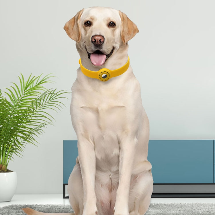 Pet Collar Anti-scratch Shockproof Silicone Protective Cover Case For AirTag(Blue) by buy2fix