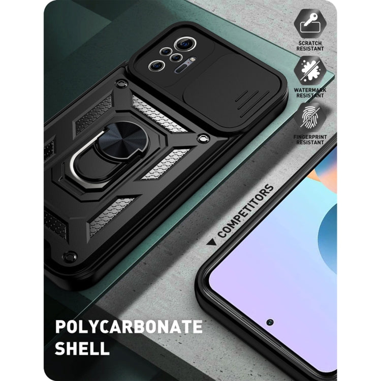 For Xiaomi Redmi Note 10 Pro Sliding Camera Cover Design TPU+PC Protective Case(Blue) by buy2fix