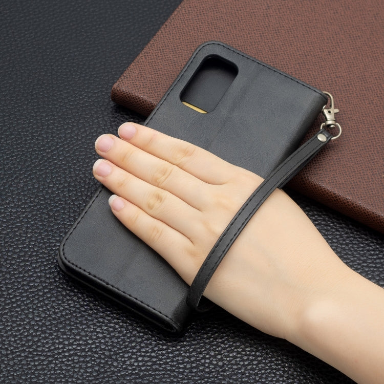 For Xiaomi Poco M3 Pro / Redmi Note 10 5G Retro Lambskin Texture Pure Color Horizontal Flip PU Leather Case with Holder & Card Slots & Wallet & Lanyard(Black) by buy2fix