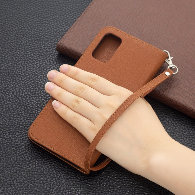 For Xiaomi Poco M3 Pro / Redmi Note 10 5G Litchi Texture Pure Color Horizontal Flip Leather Case with Holder & Card Slots & Wallet & Lanyard(Brown) by buy2fix