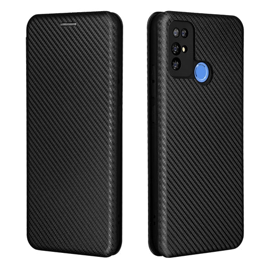 For Doogee X96 Pro Carbon Fiber Texture Horizontal Flip TPU + PC + PU Leather Case with Card Slot(Black) by buy2fix