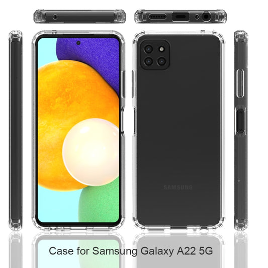 For Samsung Galaxy A22 5G Shockproof Scratchproof TPU + Acrylic Protective Case(Transparent) by buy2fix