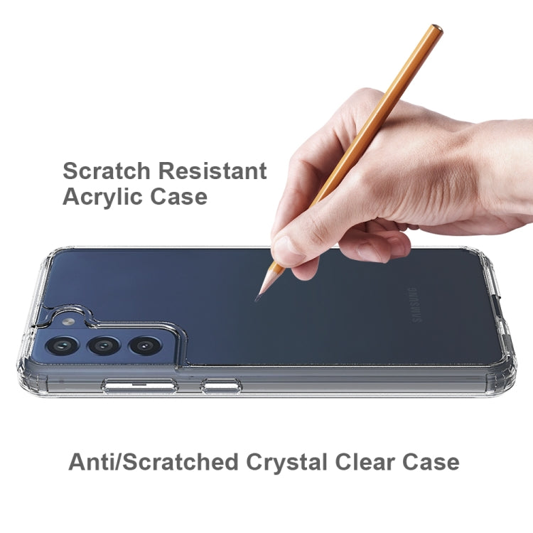 For Samsung Galaxy S21 FE 5G Shockproof Scratchproof TPU + Acrylic Protective Case(Transparent) by buy2fix