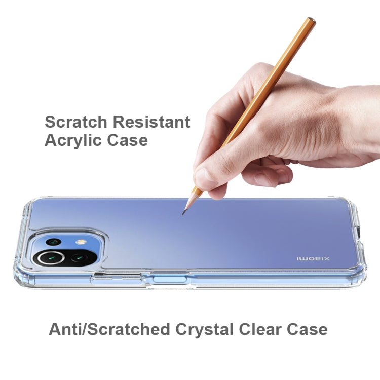 For Xiaomi Mi 11 Lite Shockproof Scratchproof TPU + Acrylic Protective Case(Transparent) by buy2fix