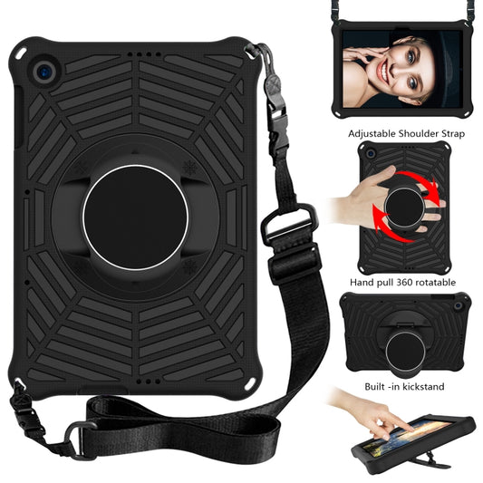 For Huawei MatePad T 10 / T 10s Spider King EVA Protective Case with Adjustable Shoulder Strap & Holder(Black) by buy2fix