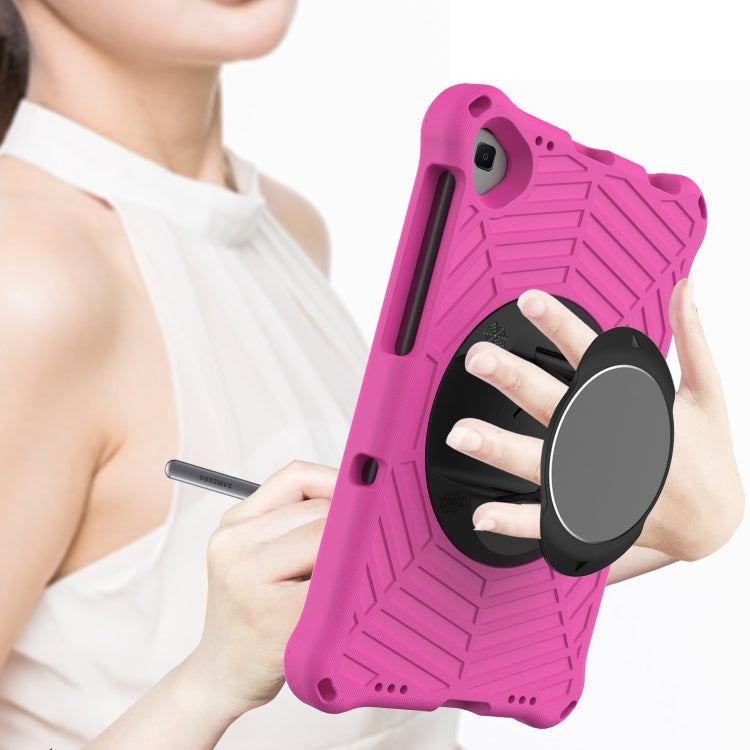For Samsung Galaxy Tab A 10.1 2019 SM-T515 / SM-T510 & Lenovo Tab M10 FHD Plus 2nd Gen 10.3 inch TB-X606 Spider King EVA Protective Case with Adjustable Shoulder Strap & Holder(Rose Red) by buy2fix