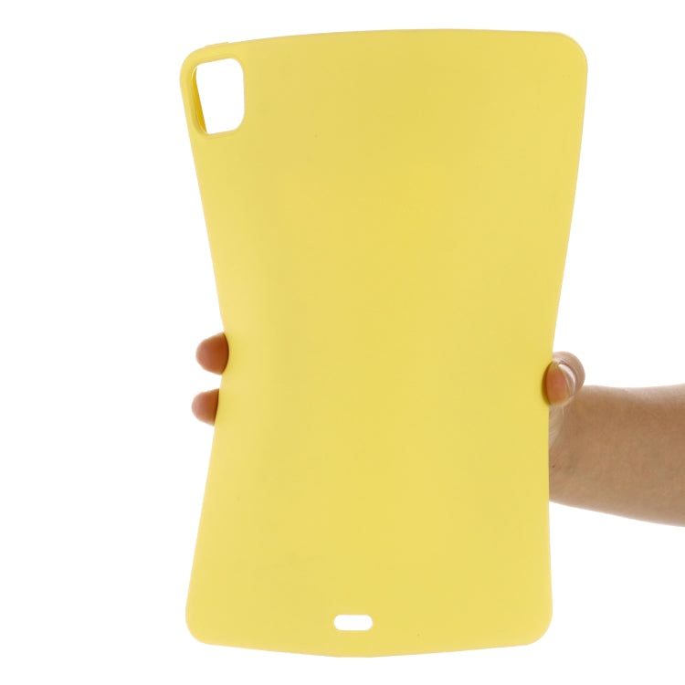 For iPad Pro 11 2018 / 2020 Solid Color Liquid Silicone Dropproof Full Coverage Protective Tablet Case(Yellow) by buy2fix