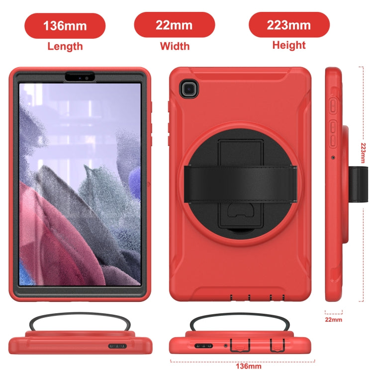 For Samsung Galaxy A7 Lite T220 / T225 360 Degree Rotation PC + TPU Protective Case with Holder & Hand-strap(Red) by buy2fix