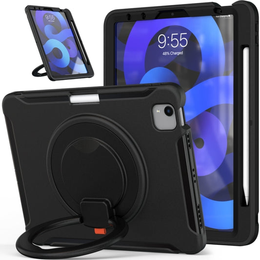 Shockproof TPU + PC Tablet Case with 360 Degree Rotation Grip Holder & Pen Slot For iPad Air 4 10.9 / Pro 11 2022 / 2021 / 2020 / 2018(Black) by buy2fix