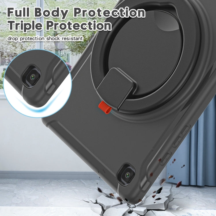 Shockproof TPU + PC Protective Case with 360 Degree Rotation Foldable Handle Grip Holder & Pen Slot For Samsung Galaxy Tab A7 10.4 2020 T500(Black) by buy2fix