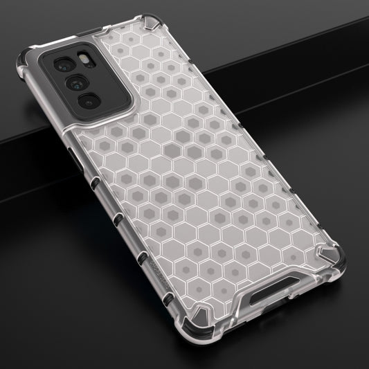 For OPPO Reno6 Pro 5G Shockproof Honeycomb PC + TPU Protective Case(White) by buy2fix