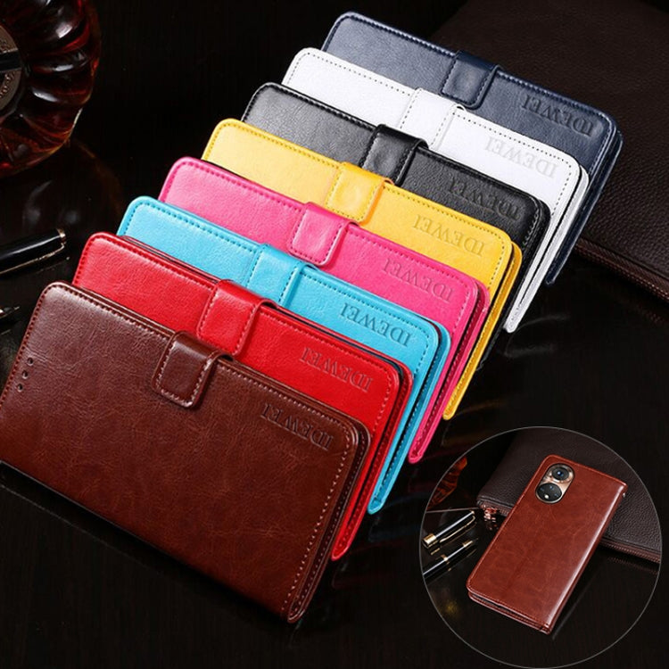 For Honor 50 idewei Crazy Horse Texture Horizontal Flip Leather Case with Holder & Card Slots & Wallet(Red) by idewei