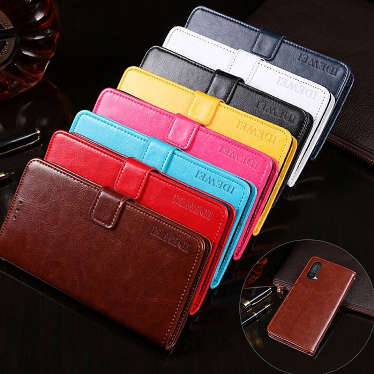 For OnePlus Nord CE 5G idewei Crazy Horse Texture Horizontal Flip Leather Case with Holder & Card Slots & Wallet(Red) by idewei