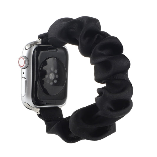 Scarf Hair Tie Watch Band For Apple Watch Series 9&8&7 41mm / SE 3&SE 2&6&SE&5&4 40mm / 3&2&1 38mm(Black) by buy2fix