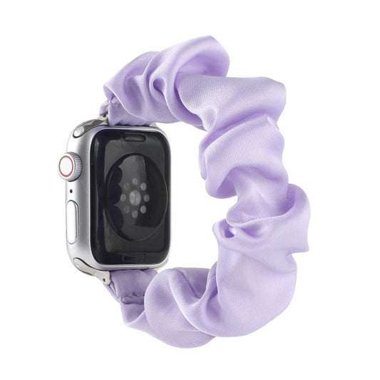 Scarf Hair Tie Watch Band For Apple Watch Series 9&8&7 41mm / SE 3&SE 2&6&SE&5&4 40mm / 3&2&1 38mm(Light Purple) by buy2fix
