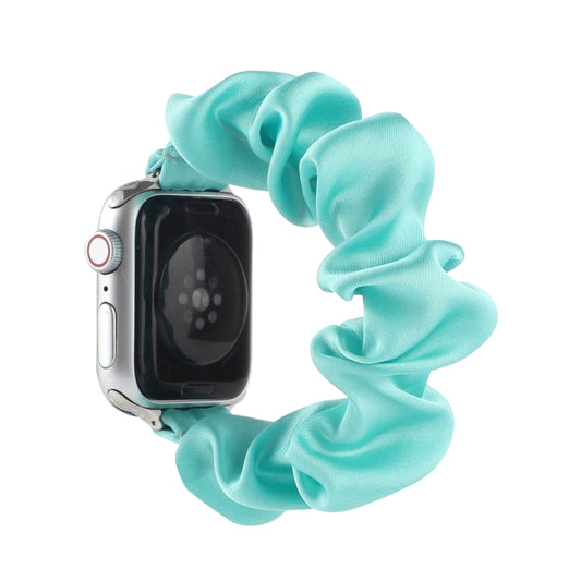 Scarf Hair Tie Watch Band For Apple Watch Series 9&8&7 41mm / SE 3&SE 2&6&SE&5&4 40mm / 3&2&1 38mm(Sky Blue) by buy2fix