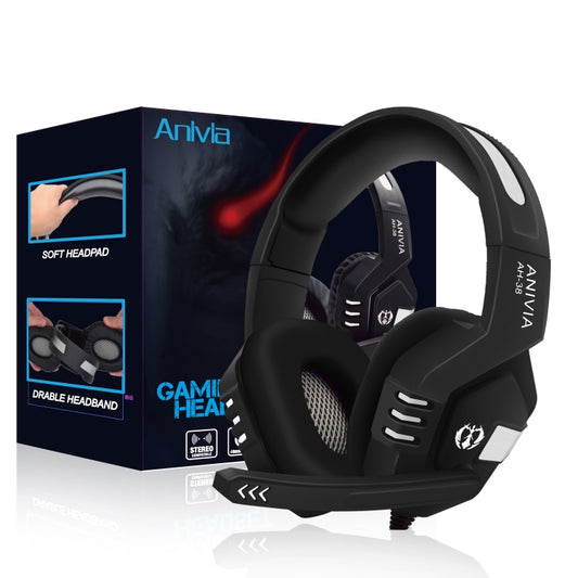 Anivia AH38 3.5mm Wired Gaming Headset with Microphone(Black Silver) by SADES