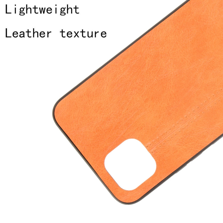 For OPPO Realme C11 2021 / Realme C20 Shockproof Sewing Cow Pattern Skin PC + PU + TPU Case(Orange) by buy2fix