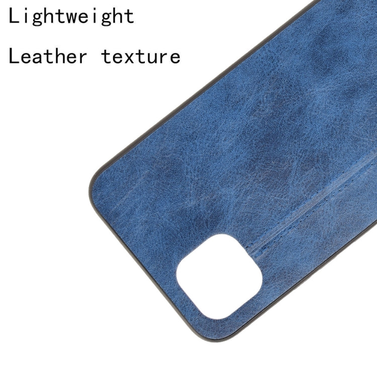 For OPPO Realme C11 2021 / Realme C20 Shockproof Sewing Cow Pattern Skin PC + PU + TPU Case(Blue) by buy2fix