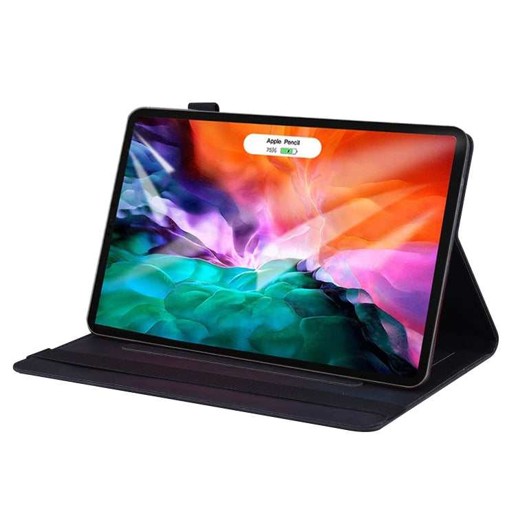 For iPad Pro 12.9 inch 2022 / 2021 / 2020 Business Shockproof Horizontal Flip Leather Tablet Case with Holder & Card Slots & Photo Frame & Pen Slot & Sleep / Wake-up Function(Black) by buy2fix