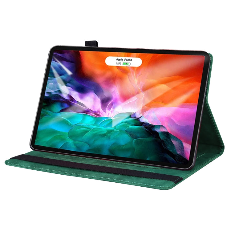 For iPad Pro 11 2022 / 2021 & 2018 / Air 2020 10.9 Business Shockproof Horizontal Flip Leather Tablet Case with Holder & Card Slots & Photo Frame & Pen Slot & Sleep / Wake-up Function(Green) by buy2fix