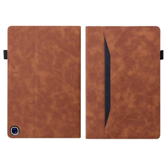 For Amazon Fire HD 10 2023 / 10 Plus 2021 Business Shockproof Horizontal Flip Leather Case with Holder & Card Slots & Photo Frame & Pen Slot & Sleep / Wake-up Function(Brown) by buy2fix