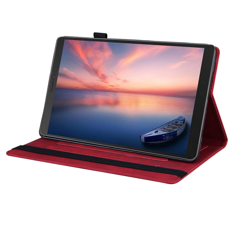 For Samsung Galaxy Tab A 8.0 2019 SM-T290 / SM-T295 Business Shockproof Horizontal Flip Leather Case with Holder & Card Slots & Photo Frame & Pen Slot(Red) by buy2fix