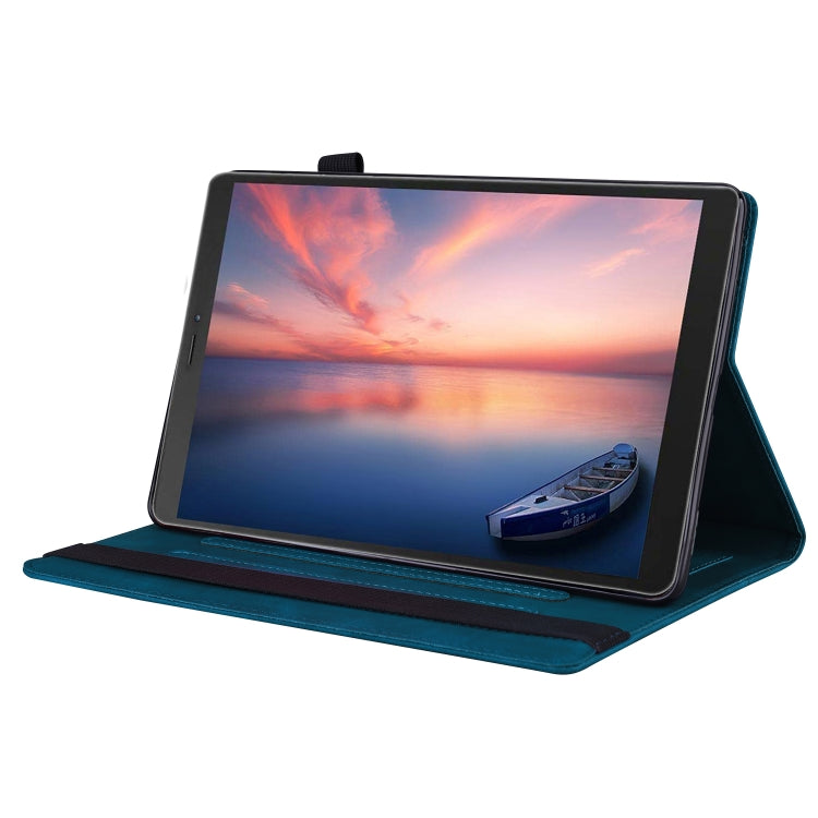 For Samsung Galaxy Tab A 8.0 2019 SM-T290 / SM-T295 Business Shockproof Horizontal Flip Leather Case with Holder & Card Slots & Photo Frame & Pen Slot(Blue) by buy2fix