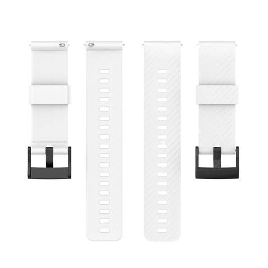 For Suunto 7 24mm Solid Color Silicone Watch Band(White) by buy2fix