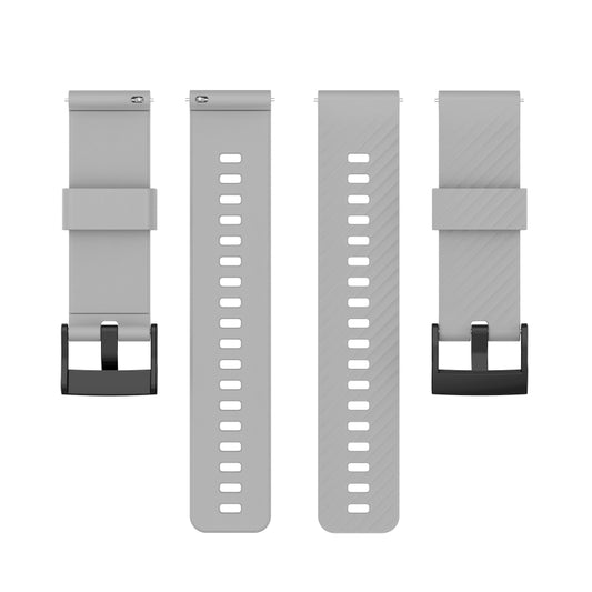 For Suunto 7 24mm Solid Color Silicone Watch Band(Grey) by buy2fix