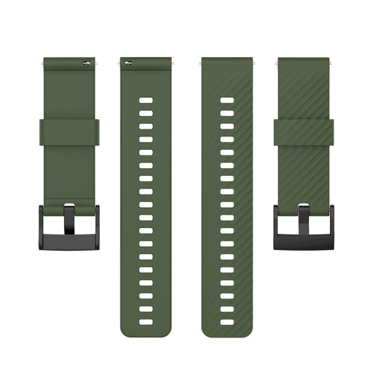 For Suunto 7 24mm Solid Color Silicone Watch Band(Army Green) by buy2fix