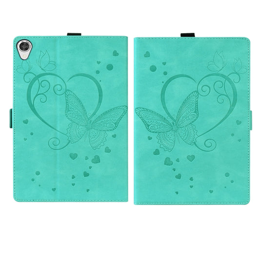 For Lenovo Tab M8(HD) / M8(FHD) TB-8505F Love Butterfly Pattern Horizontal Flip Leather Case with Holder(Green) by buy2fix