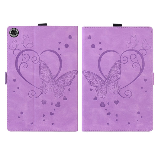 For Lenovo Tab M10 HD (Gen 2) 2020 10.1 TB-X306F Love Butterfly Pattern Horizontal Flip Leather Case with Holder(Purple) by buy2fix